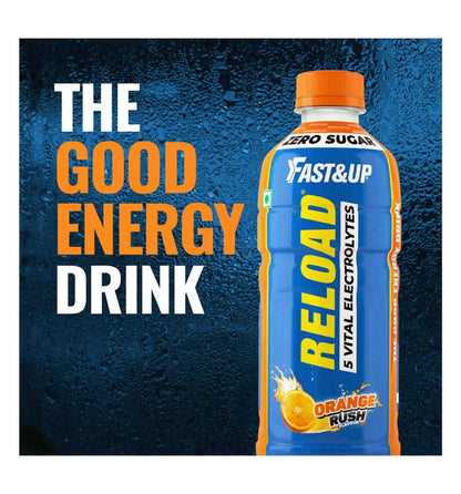 Fast&Up Reload Low Sugar Ready to Drink Instant Energy & Hydration Lemon Flavour, 500 ml