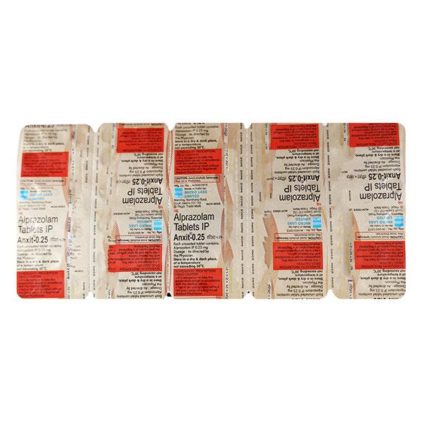 Anxit 0.25mg Tablet 15'S