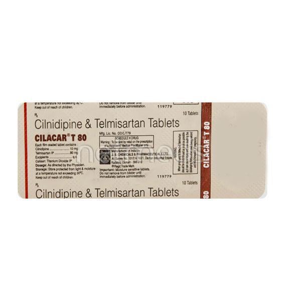 Cilacar T 80mg Tablet 10'S