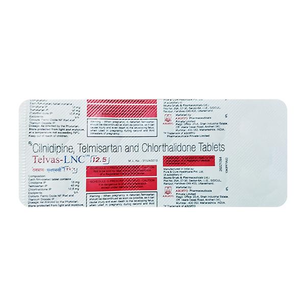 TELVAS LNC 12.5 Tablet 10's