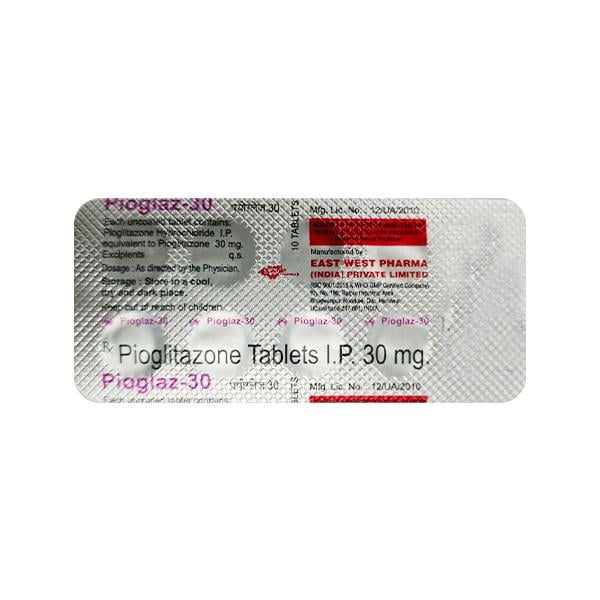 Pioglaz 30mg Tablet 10'S