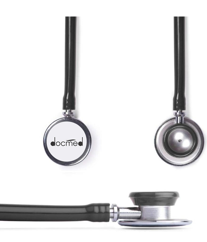 docmed Dual Head Stethoscope Cardiology DM-18 (Black)