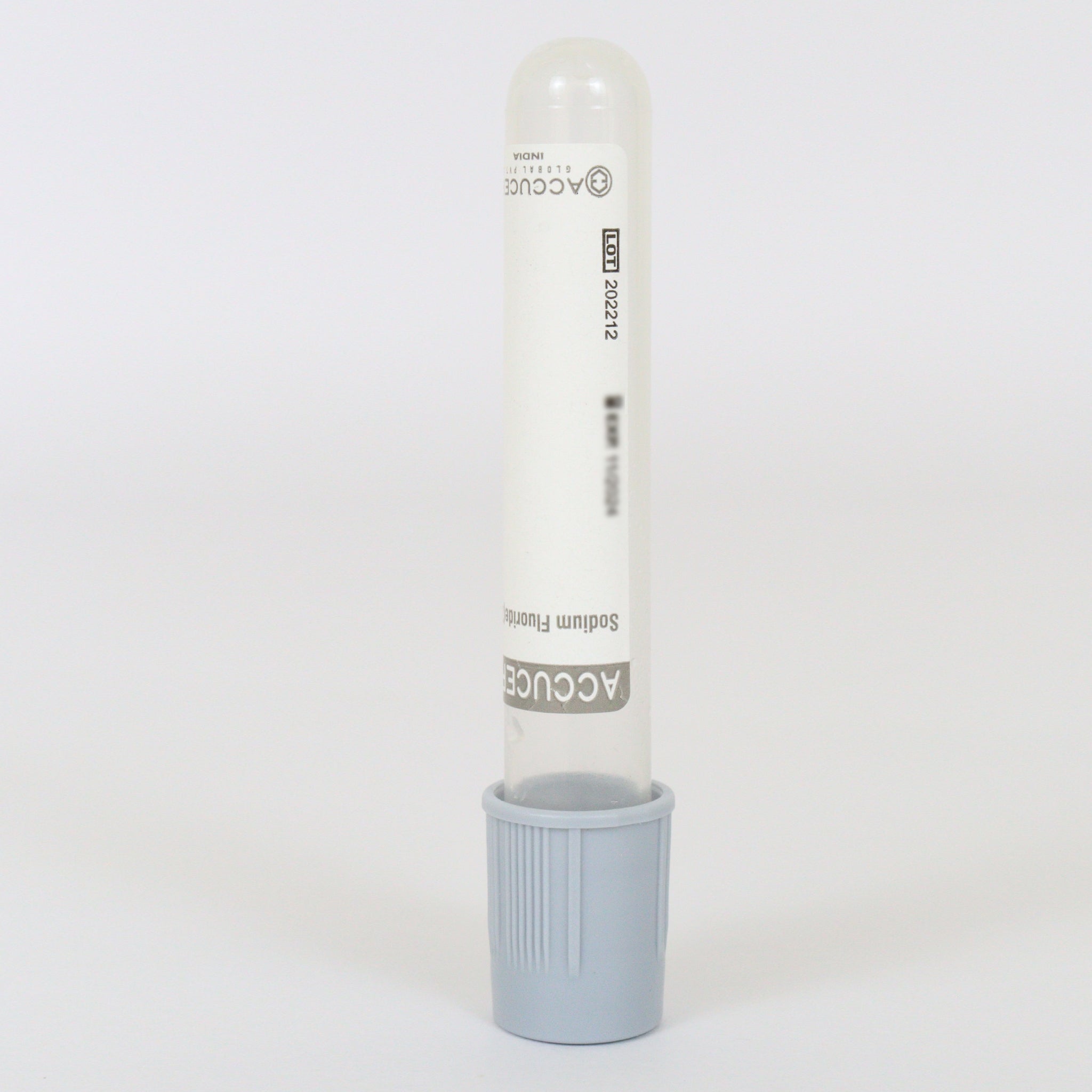 Accucera Sodium Flouride Blood Collection Tube