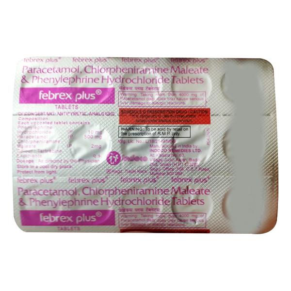 FEBREX PLUS Tablet 15's - Global Surgicals