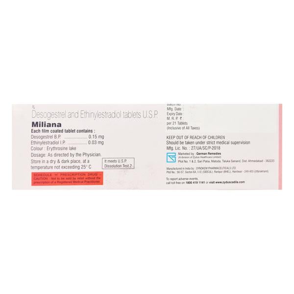 Miliana Tablet 21'S