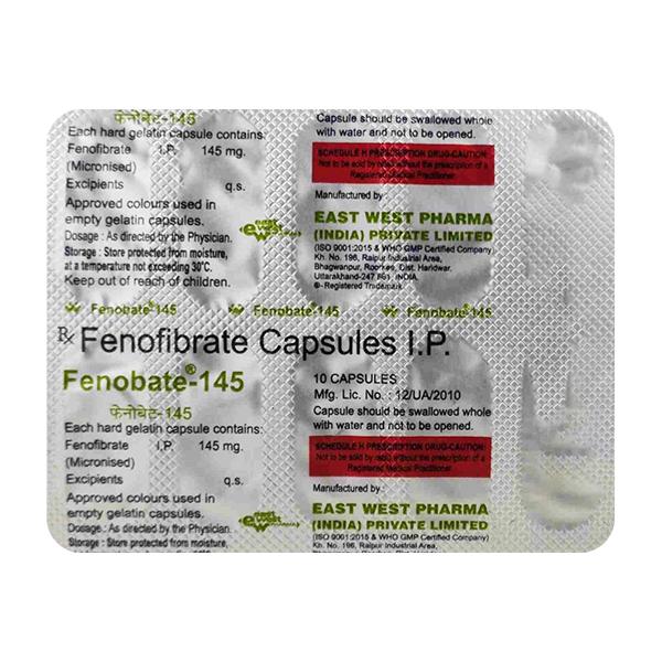Fenobate 145mg Capsule 10'S - Global Surgicals