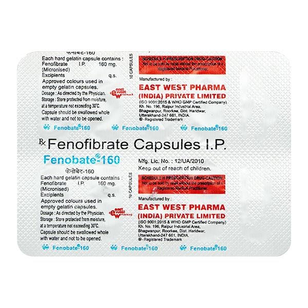 Fenobate 160mg Capsule 10'S - Global Surgicals
