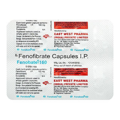 Fenobate 160mg Capsule 10'S - Global Surgicals