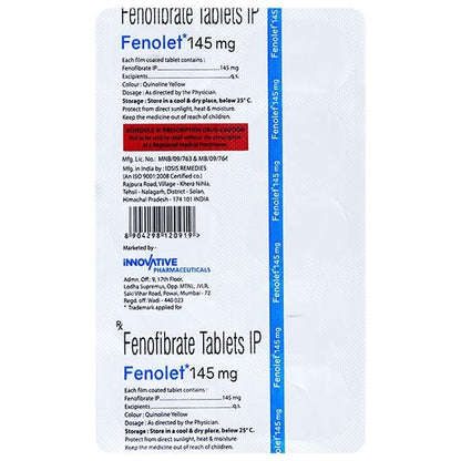 FENOLET 145mg Tablet 10's - Global Surgicals