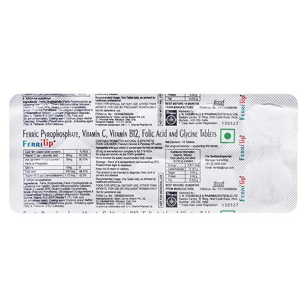 FERRILIP Tablet 10's - Global Surgicals