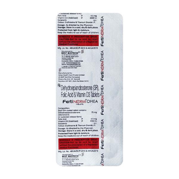 FERTINORM DHEA Tablet 10's - Global Surgicals