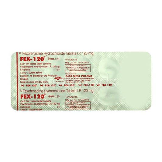 FEX 120mg Tablet 10'S - Global Surgicals