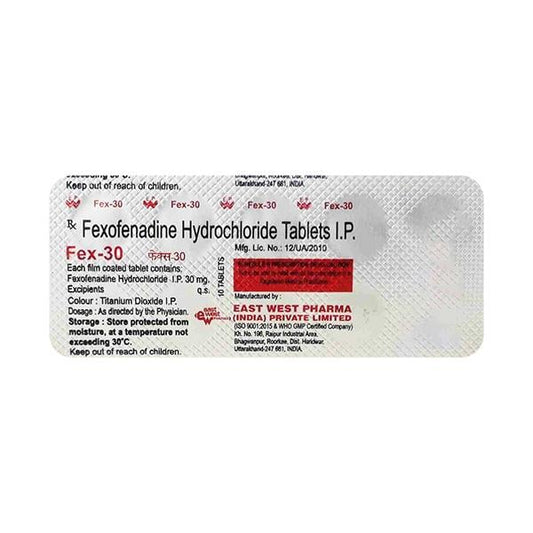 FEX 30mg Tablet 10'S - Global Surgicals
