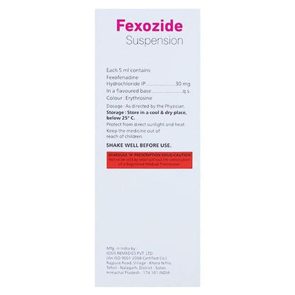 FEXOZIDE Suspension 60ml - Global Surgicals