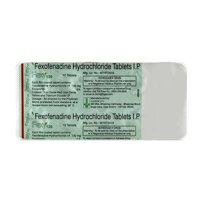 Fexy 120mg Tablet 10'S - Global Surgicals