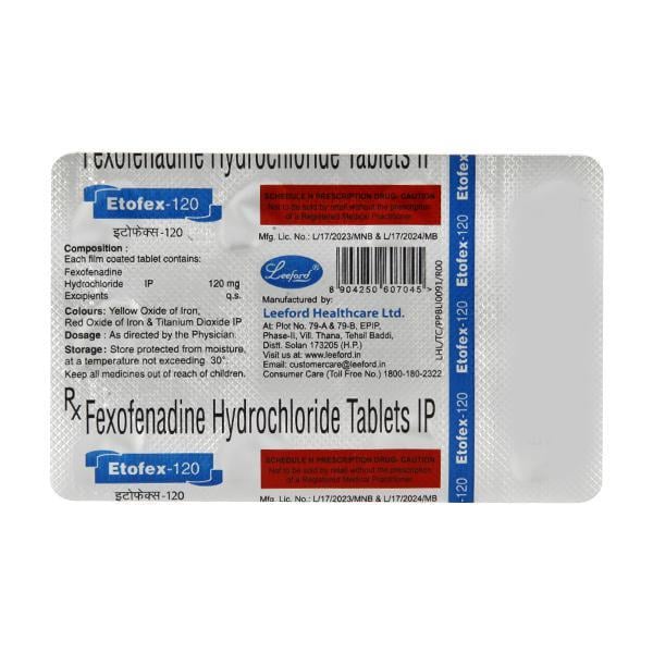 Etofex 120mg Tablet 10'S