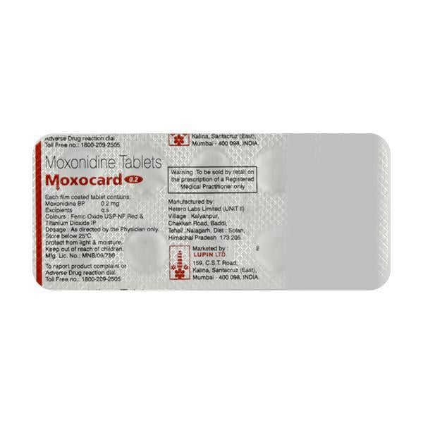 Moxocard 0.2mg Tablet 10'S