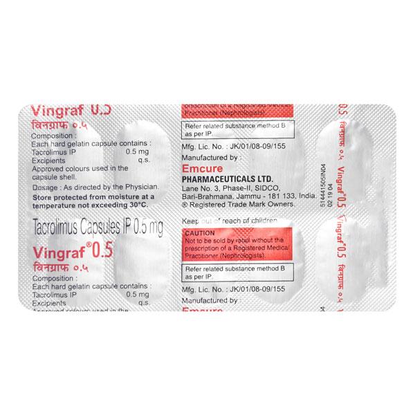 Vingraf 0.5mg Capsule 10'S