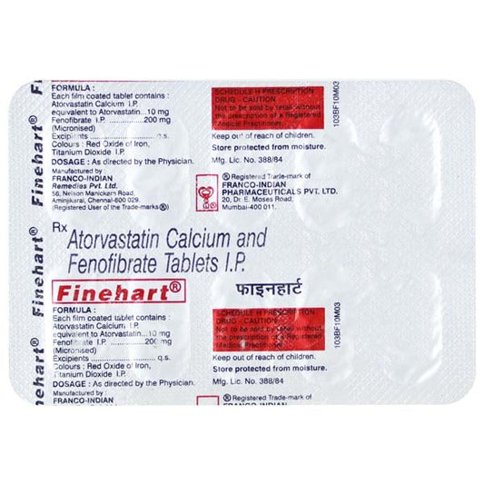 Finehart Tablet 10'S - Global Surgicals