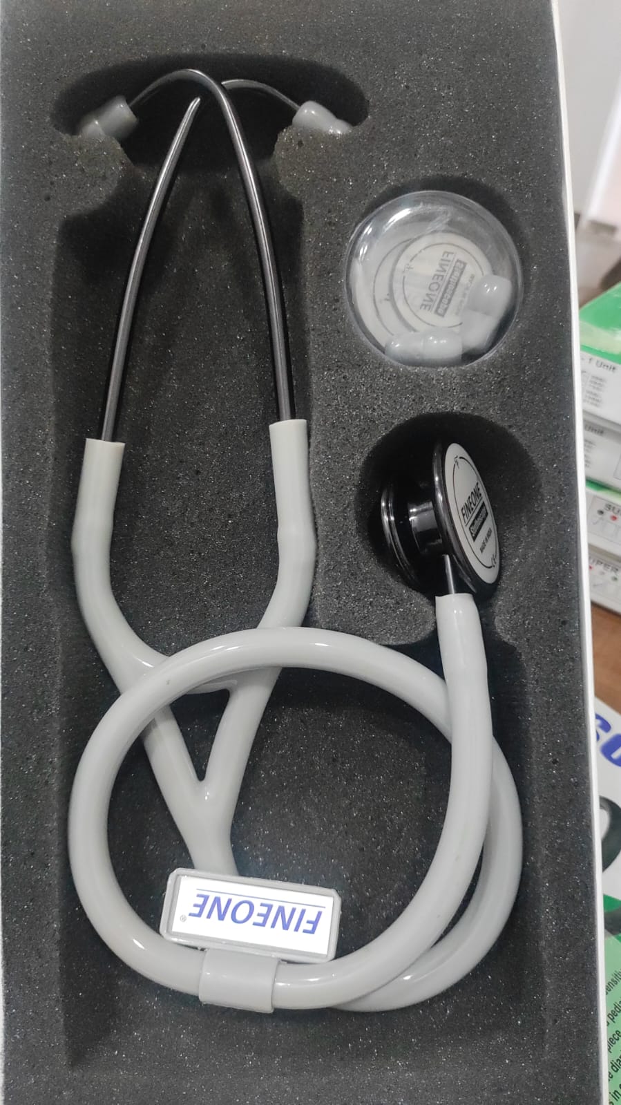 Fineone FE - 0035 Black Cardio Pro Stethoscope - Global Surgicals