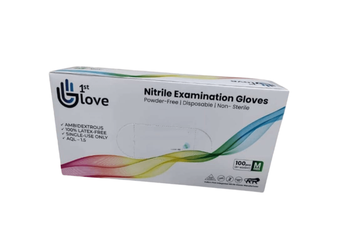 First Glove Nitrile Examination Gloves - Global Surgicals