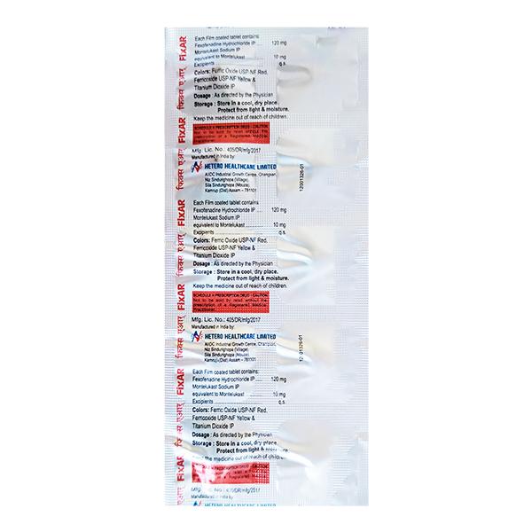 Fixar 10/120mg Tablet 10'S - Global Surgicals