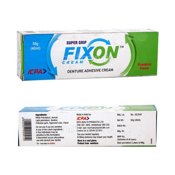 Fixon Strawberry Flavour Cream 50gm - Global Surgicals