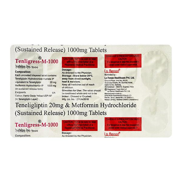 Tenligress M 20/1000mg Tablet 10'S