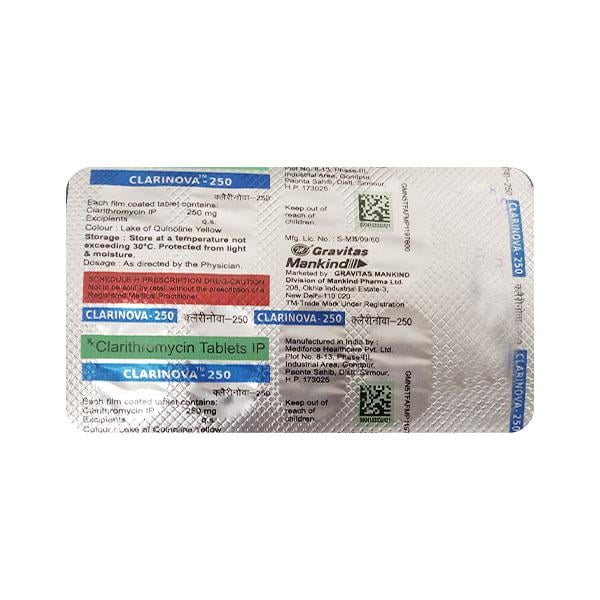 CLARINOVA 250 Tablet 10's