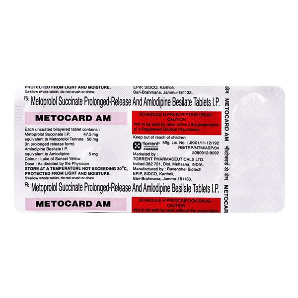 Metocard AM Tablet 10'S