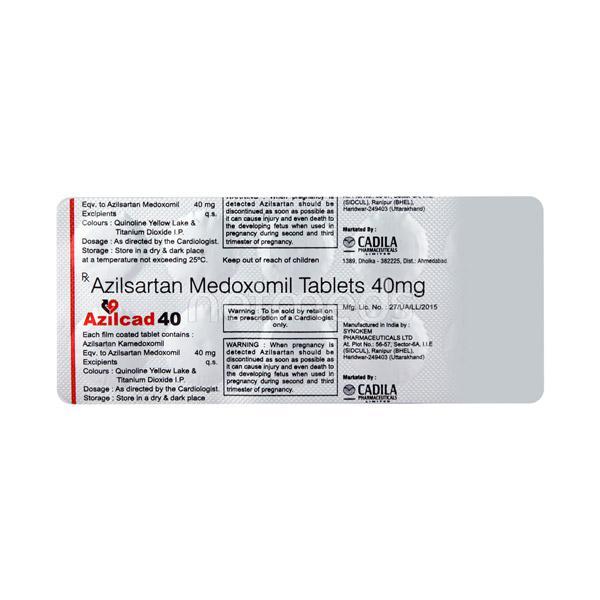 Azilcad 40mg Tablet 10'S