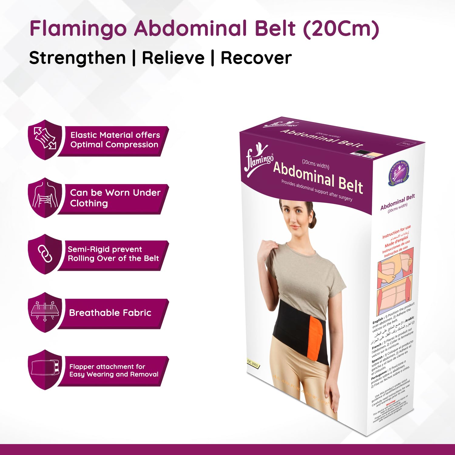 Flamingo Abdominal Belt Post Pregnancy - Global Surgicals