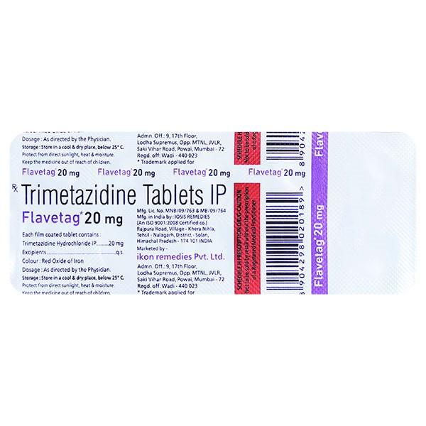 FLAVETAG 20 mg Tablet 10's - Global Surgicals