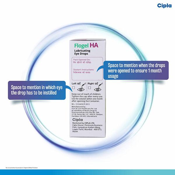 FLOGEL HA Eye Drops 10ml - Global Surgicals