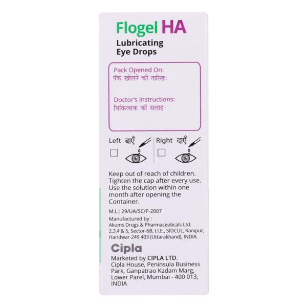 FLOGEL HA Eye Drops 10ml - Global Surgicals