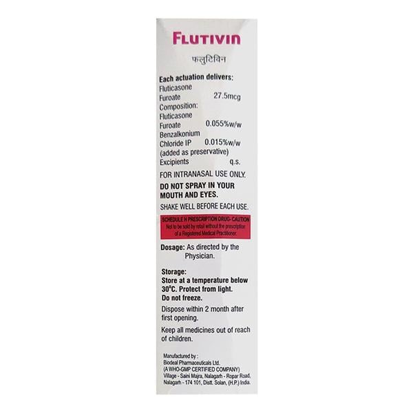 FLUTIVIN Nasal Spray 6gm - Global Surgicals