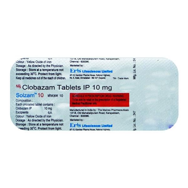 Solzam 10mg Tablet 10'S