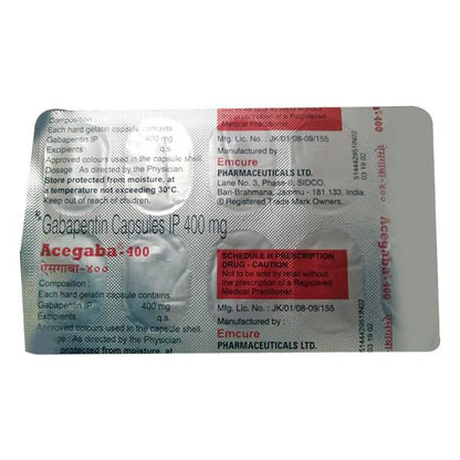 ACEGABA 400 Capsule 10's