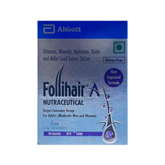 FOLLIHAIR A NEW GLUTEN FREE Tablet 30's - Global Surgicals