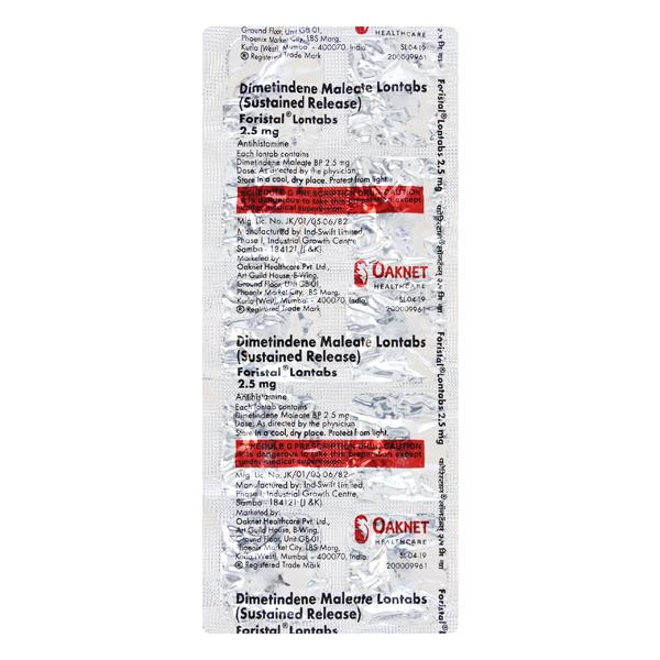 Foristal Lontabs 2.5mg Tablet 10'S - Global Surgicals