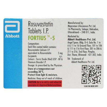 Fortius 5mg Tablet 10'S - Global Surgicals