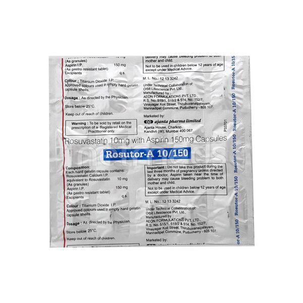 Rosutor A 10/150mg Capsule 15'S