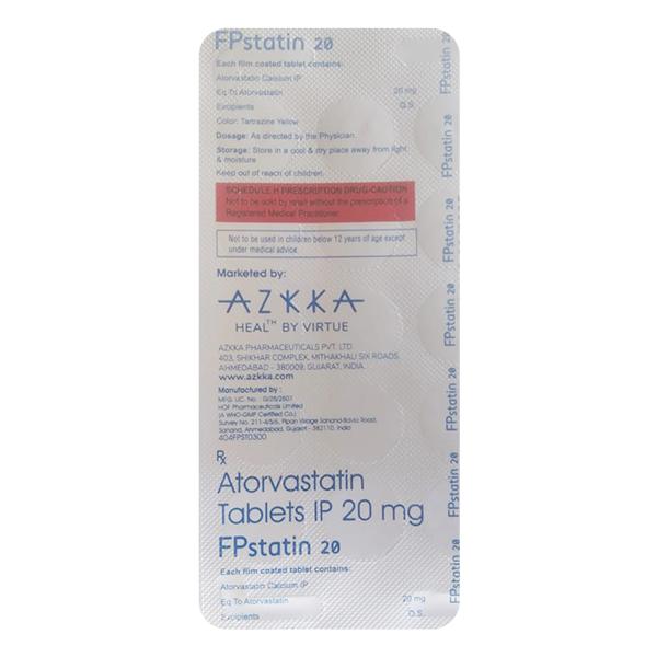 FPSTATIN 20 Tablet 15's - Global Surgicals