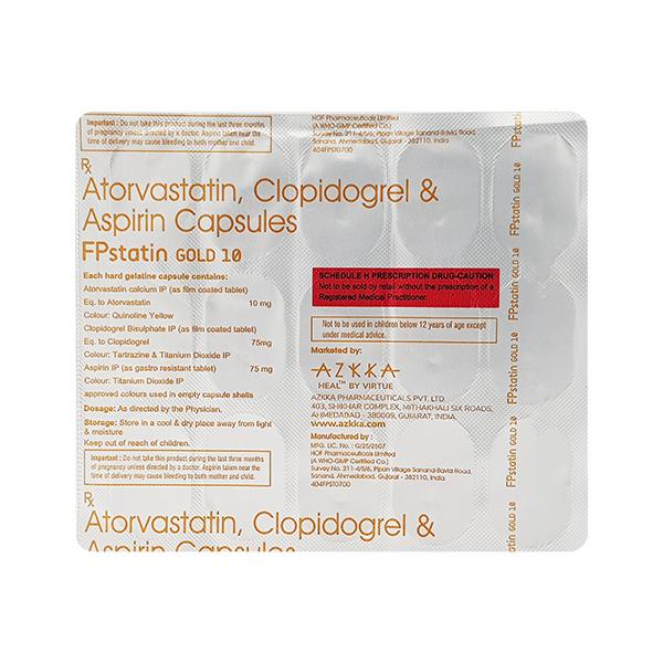 FPSTATIN GOLD 10 Capsule 15's - Global Surgicals