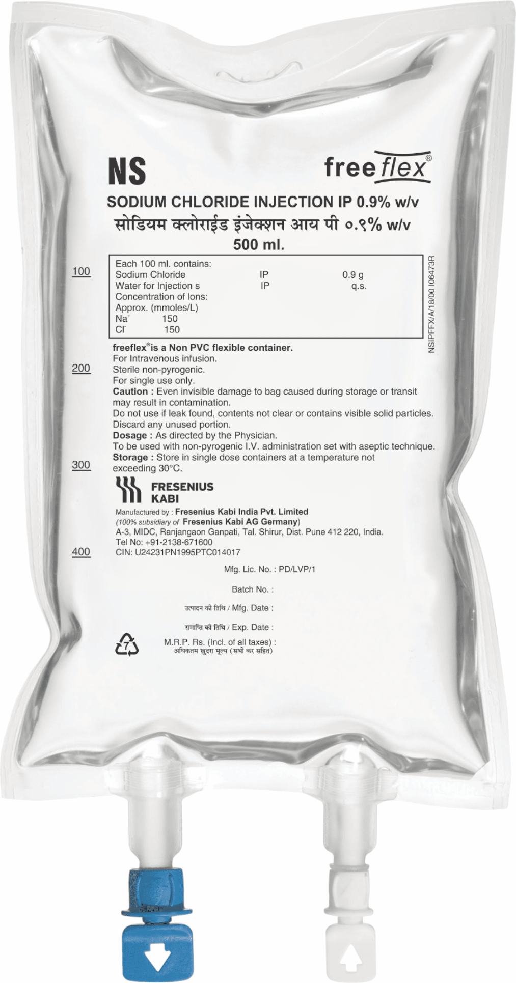 Fresenius Ns 0.9% Freeflex 500ml Injection - Global Surgicals