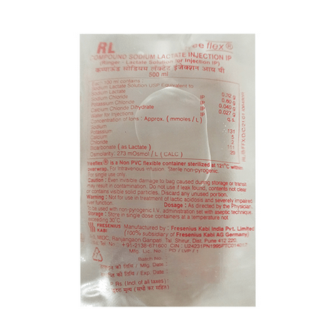 Fresenius R.L Freeflex 500ml Injection - Global Surgicals