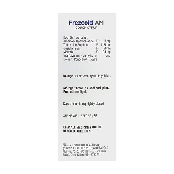 FREZCOLD AM Cough Syrup 100ml - Global Surgicals