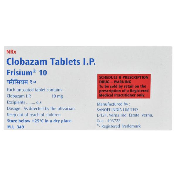 Frisium 10mg Tablet 15'S - Global Surgicals