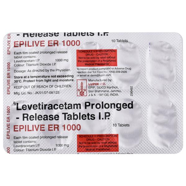 Epilive ER 1000mg Tablet 10'S