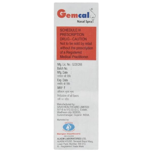 Gemcal Nasal Spray 3.7ml